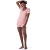 imageFruit of the Loom Womens Short Sleeve Tee and Short 2 Piece Sleep SetSoft Pink