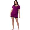 imageFruit of the Loom Womens Short Sleeve Tee and Short 2 Piece Sleep SetBerry