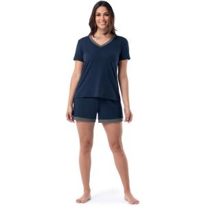 imageFruit of the Loom Womens Short Sleeve Tee and Short 2 Piece Sleep SetMidnight Blue