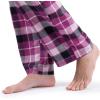 imageFruit of the Loom Womens Waffle Vneck Top and Flannel Pant Sleep SetBlackBuffalo Plaid