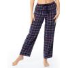 imageFruit of the Loom Womens Waffle Vneck Top and Flannel Pant Sleep SetNavyHoliday Plaid