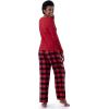 imageFruit of the Loom Womens Waffle Vneck Top and Flannel Pant Sleep SetRadiant RedBuffalo Check