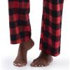 imageFruit of the Loom Womens Waffle Vneck Top and Flannel Pant Sleep SetRadiant RedBuffalo Check