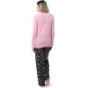 imageFruit of the Loom Womens Waffle Vneck Top and Flannel Pant Sleep SetSoft PinkCosmic Sky