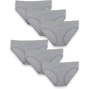 imageFruit of the Loom Womens Beyondsoft Underwear Super Soft Designed with Comfort in Mind Available in Plus SizeBikini  Cotton Blend  6 Pack Heather Grey