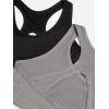 imageFruit of the Loom Girls Stay Dry Racerback Sports BraBlackDark Grey Heather