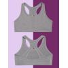 imageFruit of the Loom Girls Stay Dry Racerback Sports BraStellar Orchid W GreyCharcoal