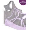 imageFruit of the Loom Girls Stay Dry Racerback Sports BraStellar Orchid W GreyCharcoal