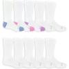 imageFruit of the Loom Girls Everyday Active Sport Crew Socks 10 PackWhite