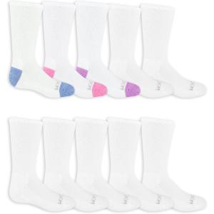 imageFruit of the Loom Girls Everyday Active Sport Crew Socks 10 PackWhite