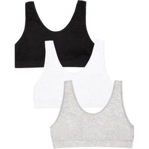 imageFruit of the Loom Girls Seamless Stretch Sports BraGrey HeatherWhiteBlack