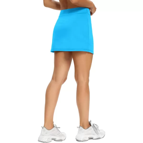 LouKeith Tennis Skirts for Women Golf Athletic Activewear Skorts Mini Summer Workout Running Shorts with PocketsBlue