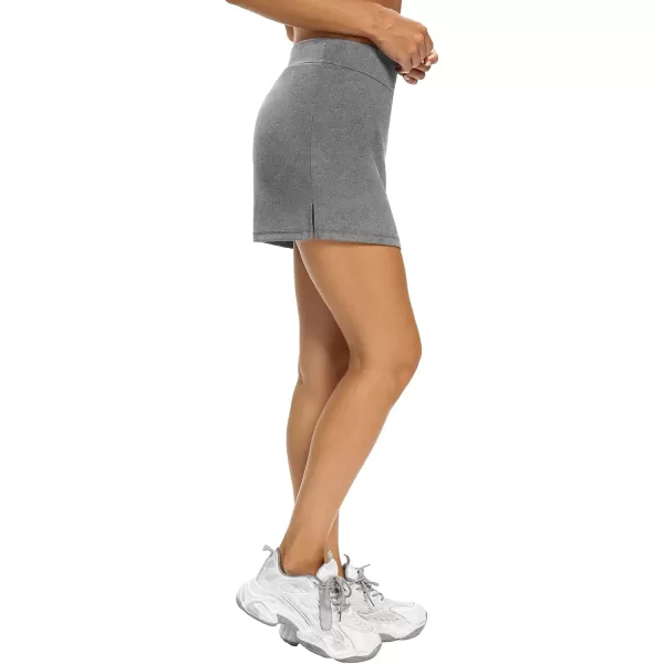 LouKeith Tennis Skirts for Women Golf Athletic Activewear Skorts Mini Summer Workout Running Shorts with PocketsLight Gray
