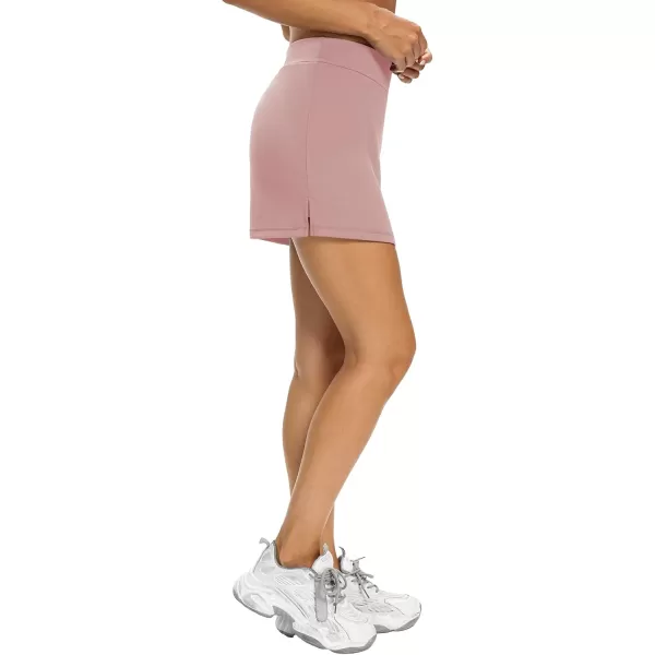 LouKeith Tennis Skirts for Women Golf Athletic Activewear Skorts Mini Summer Workout Running Shorts with PocketsLight Pink