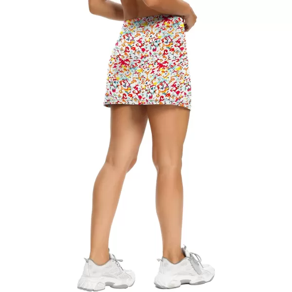 LouKeith Tennis Skirts for Women Golf Athletic Activewear Skorts Mini Summer Workout Running Shorts with PocketsPattern 6tiny Flowers