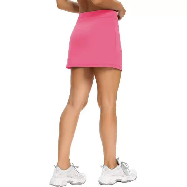 LouKeith Tennis Skirts for Women Golf Athletic Activewear Skorts Mini Summer Workout Running Shorts with PocketsPink