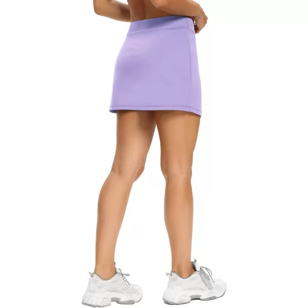 LouKeith Tennis Skirts for Women Golf Athletic Activewear Skorts Mini Summer Workout Running Shorts with PocketsPurple