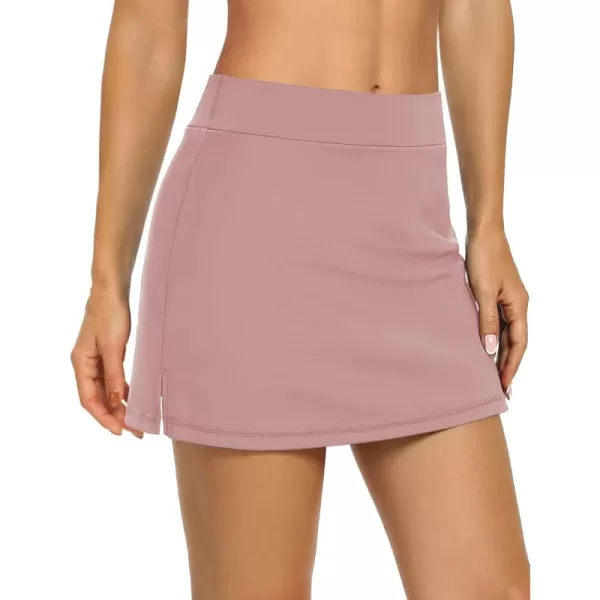 LouKeith Tennis Skirts for Women Golf Athletic Activewear Skorts Mini Summer Workout Running Shorts with PocketsLight Pink