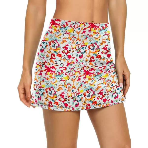 LouKeith Tennis Skirts for Women Golf Athletic Activewear Skorts Mini Summer Workout Running Shorts with PocketsPattern 6tiny Flowers