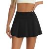 imageLouKeith Womens Tennis Skirt High Waisted Pleated Golf Skirts Mini Casual Workout Athletic Skorts with PocketsBlack