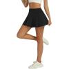 imageLouKeith Womens Tennis Skirt High Waisted Pleated Golf Skirts Mini Casual Workout Athletic Skorts with PocketsBlack