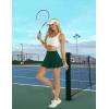 imageLouKeith Womens Tennis Skirt High Waisted Pleated Golf Skirts Mini Casual Workout Athletic Skorts with PocketsGreen