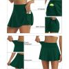 imageLouKeith Womens Tennis Skirt High Waisted Pleated Golf Skirts Mini Casual Workout Athletic Skorts with PocketsGreen