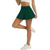 imageLouKeith Womens Tennis Skirt High Waisted Pleated Golf Skirts Mini Casual Workout Athletic Skorts with PocketsGreen