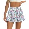 imageLouKeith Womens Tennis Skirt High Waisted Pleated Golf Skirts Mini Casual Workout Athletic Skorts with PocketsPattern 1boho Flowers