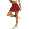imageLouKeith Womens Tennis Skirt High Waisted Pleated Golf Skirts Mini Casual Workout Athletic Skorts with PocketsRed