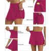 imageLouKeith Womens Tennis Skirt High Waisted Pleated Golf Skirts Mini Casual Workout Athletic Skorts with PocketsRose Red