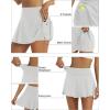 imageLouKeith Womens Tennis Skirt High Waisted Pleated Golf Skirts Mini Casual Workout Athletic Skorts with PocketsWhite