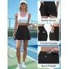 imageLouKeith Womens Tennis Skirt High Waisted Athletic Skorts Running Casual Pickle Ball Golf Skirts with PocketsBlack