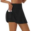 imageLouKeith Womens Tennis Skirt High Waisted Athletic Skorts Running Casual Pickle Ball Golf Skirts with PocketsBlack