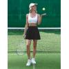 imageLouKeith Womens Tennis Skirt High Waisted Athletic Skorts Running Casual Pickle Ball Golf Skirts with PocketsBlack