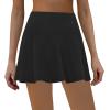 imageLouKeith Womens Tennis Skirt High Waisted Athletic Skorts Running Casual Pickle Ball Golf Skirts with PocketsBlack