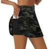 imageLouKeith Womens Tennis Skirt High Waisted Athletic Skorts Running Casual Pickle Ball Golf Skirts with PocketsCamo