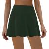 imageLouKeith Womens Tennis Skirt High Waisted Athletic Skorts Running Casual Pickle Ball Golf Skirts with PocketsDark Green