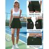 imageLouKeith Womens Tennis Skirt High Waisted Athletic Skorts Running Casual Pickle Ball Golf Skirts with PocketsDark Green