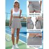 imageLouKeith Womens Tennis Skirt High Waisted Athletic Skorts Running Casual Pickle Ball Golf Skirts with PocketsLight Gray