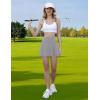 imageLouKeith Womens Tennis Skirt High Waisted Athletic Skorts Running Casual Pickle Ball Golf Skirts with PocketsLight Gray