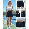 imageLouKeith Womens Tennis Skirt High Waisted Athletic Skorts Running Casual Pickle Ball Golf Skirts with PocketsNavy