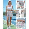 imageLouKeith Womens Tennis Skirt High Waisted Athletic Skorts Running Casual Pickle Ball Golf Skirts with PocketsPattern 1boho Flowers