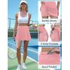 imageLouKeith Womens Tennis Skirt High Waisted Athletic Skorts Running Casual Pickle Ball Golf Skirts with PocketsPink