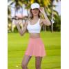 imageLouKeith Womens Tennis Skirt High Waisted Athletic Skorts Running Casual Pickle Ball Golf Skirts with PocketsPink