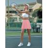 imageLouKeith Womens Tennis Skirt High Waisted Athletic Skorts Running Casual Pickle Ball Golf Skirts with PocketsPink