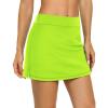 imageLouKeith Tennis Skirts for Women Golf Athletic Activewear Skorts Mini Summer Workout Running Shorts with PocketsFluorescent Green