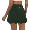 imageLouKeith Womens Tennis Skirt High Waisted Athletic Skorts Running Casual Pickle Ball Golf Skirts with PocketsDark Green