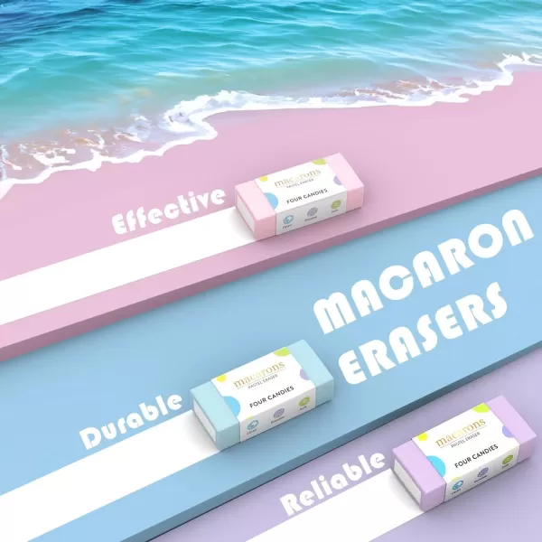 imageFour Candies Pastel Mechanical Pencil Set  6PCS 05 mm ampamp 07mm Pencils with 360PCS HB 2 Lead Refills 3PCS Erasers and 9PCS Eraser Refills Cute School Supplies Stuff for Student Writing Drawing05mm  07mm