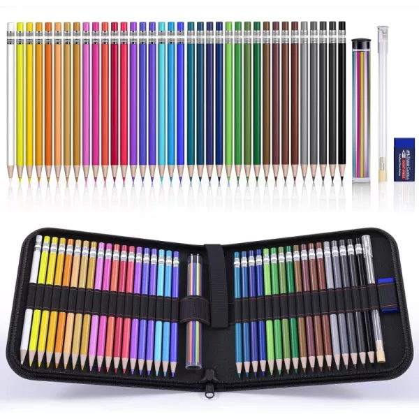 Four Candies Mechanical Colored Pencils Erasable Mechanical Pencils with Sharpener and Bag Aesthetic Drafting Tools Ideal for School Supplies Stationery Supplies 26mm 36Pcs